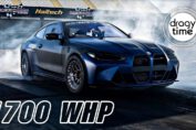 1700HP BMW M4 G82 Competition X Drive accelerating during high speed 0 to 300 kmh run