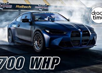 1700HP BMW M4 G82 Competition X Drive accelerating during high speed 0 to 300 kmh run