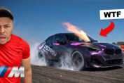 1509BHP BMW M240i Purple Rain performing a no prep drag race launch at Manston Raceway