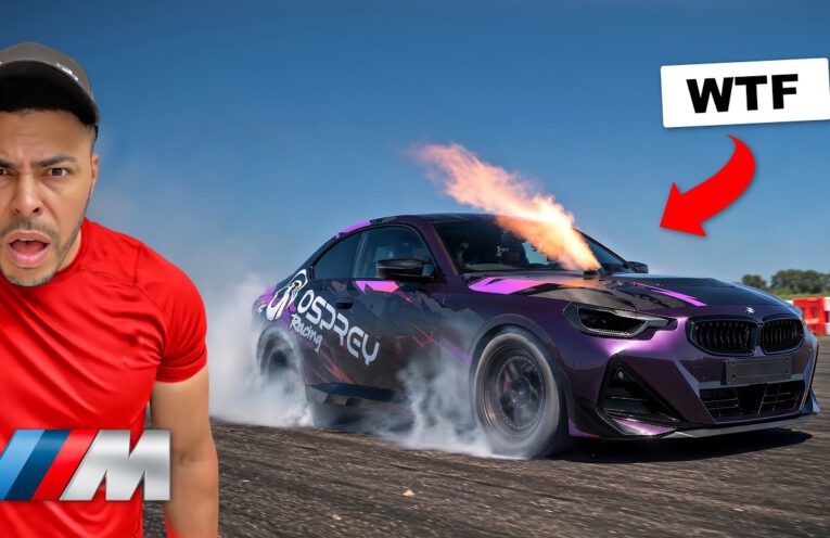 1509BHP BMW M240i Purple Rain performing a no prep drag race launch at Manston Raceway