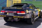 Lauri Heinonen Nissan 180SX with supercharged NASCAR V8 drifting at Drift Masters 2026