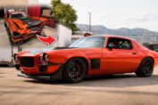 Custom 1970 Chevrolet Camaro Pro Touring race car with a supercharged LSA V8 engine, carbon fiber body panels, wide wheels, and track-focused suspension showcased during a detailed walkaround and feature.