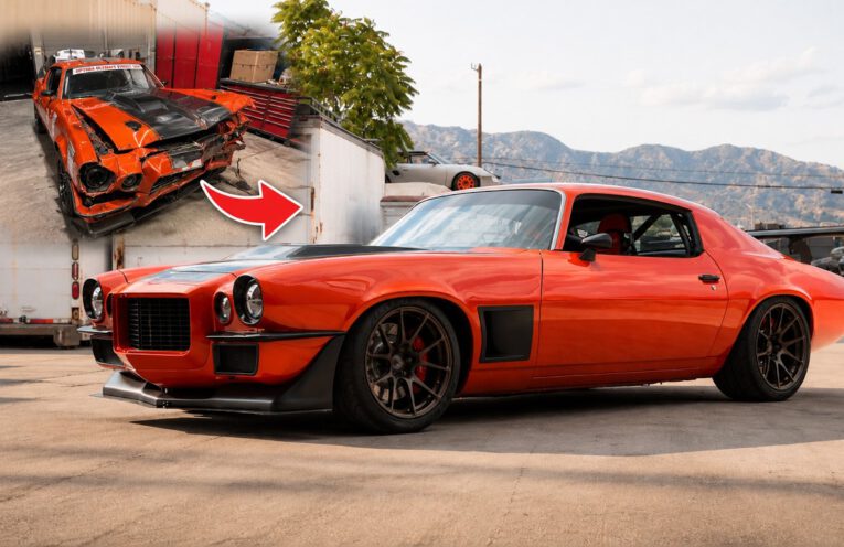 Custom 1970 Chevrolet Camaro Pro Touring race car with a supercharged LSA V8 engine, carbon fiber body panels, wide wheels, and track-focused suspension showcased during a detailed walkaround and feature.