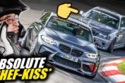 BMW E46 M3 with ZF8HP automatic gearbox swap driving on the Nürburgring alongside a BMW M2.