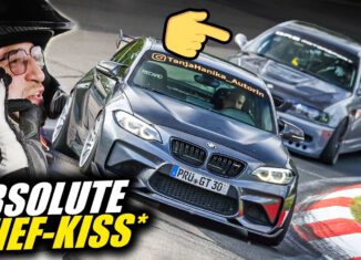 BMW E46 M3 with ZF8HP automatic gearbox swap driving on the Nürburgring alongside a BMW M2.