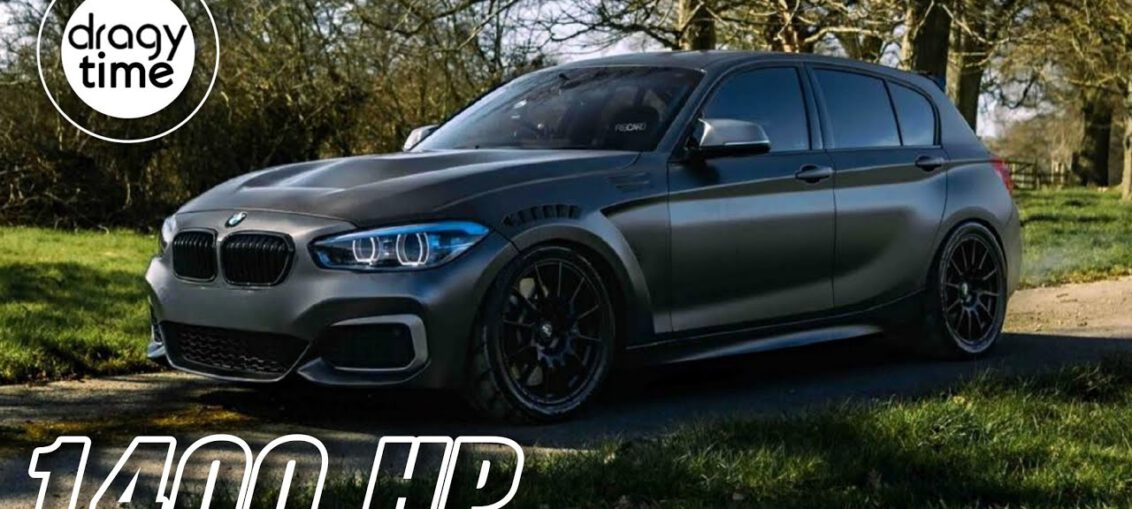 1400HP BMW M140i F20 X-Drive launching down the drag strip during its record-setting 8.46-second quarter-mile pass.