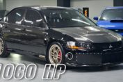1060 HP Mitsubishi Evo IX with Precision PT6670 turbo accelerating during a high-speed 100-200 km/h pull.