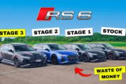 Modified Audi RS6 C8 Stage 1 Stage 2 and Stage 3 performance comparison