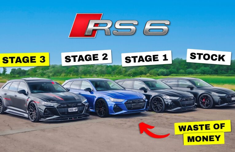 Modified Audi RS6 C8 Stage 1 Stage 2 and Stage 3 performance comparison