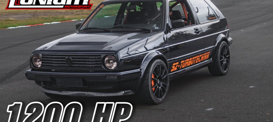 1200 HP VW Golf 2 VR6 R33 Turbo street sleeper during a 9.01-second quarter-mile run