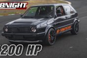 1200 HP VW Golf 2 VR6 R33 Turbo street sleeper during a 9.01-second quarter-mile run