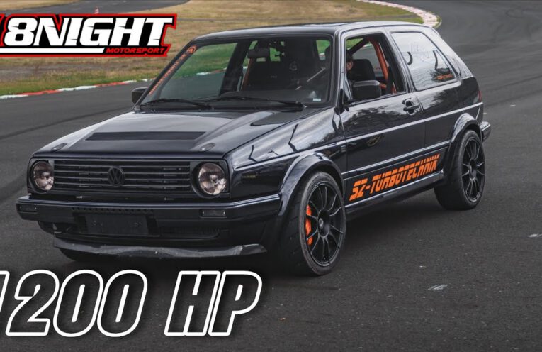 1200 HP VW Golf 2 VR6 R33 Turbo street sleeper during a 9.01-second quarter-mile run