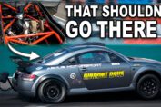 900HP rear-engine turbo VR6 Audi TT drag racing car built by Asmus Motorsport
