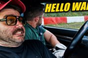 Audi RS4 going sideways at 180 km/h during a Nürburgring Nordschleife lap