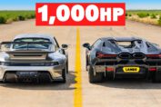 Gunther Werks F26 1067hp Porsche 993 restomod competing in a supercar drag race