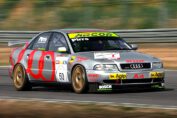 Audi A4 B5 quattro Super Touring race car driving at the Nürburgring