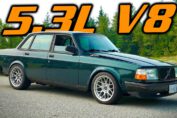 1992 Volvo 240 with a twin turbo LS V8 engine and sleeper performance build