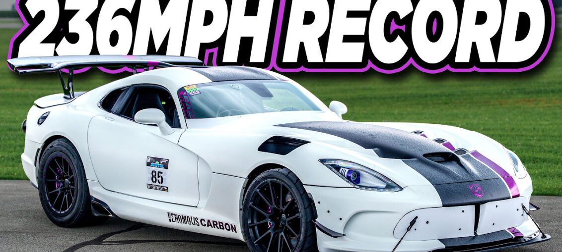 Nth Moto Venomous Carbon Dodge Viper making a record-setting half-mile run