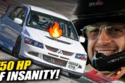 750HP Mitsubishi Evo running E85 and a sequential gearbox at the Nürburgring