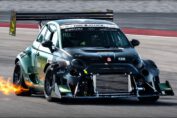 600HP Fiat 500 Abarth time attack race car with wild aero at Franciacorta Circuit