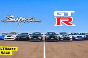 Nissan and Toyota JDM legends battle head-to-head in a drag race