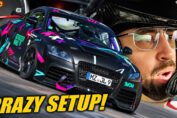 Modified Audi TT attacking the Nürburgring with an aggressive handling setup