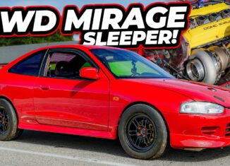 Modified Mitsubishi Mirage 4G63 AWD sleeper at Orlando Speed World