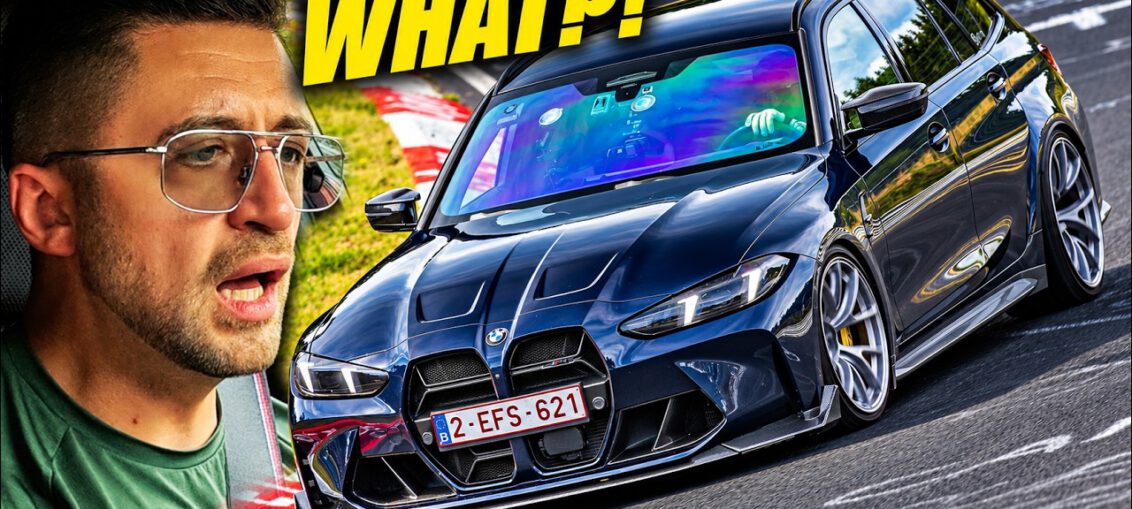 630HP BMW M3 Touring driving on a race track