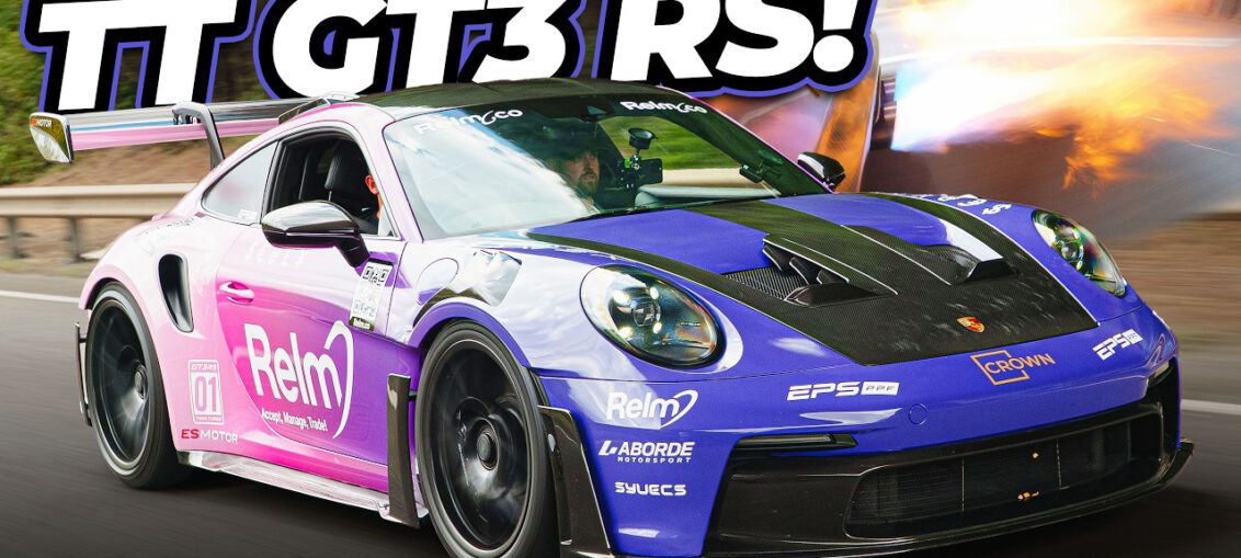 Twin-turbo Porsche 992 GT3 RS producing around 750WHP alongside tuned Porsche Turbo S models featured by ES Motor