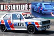750HP all-wheel-drive Volkswagen Mk1 Golf with a 2.0L 16V turbo engine racing at L8-Night