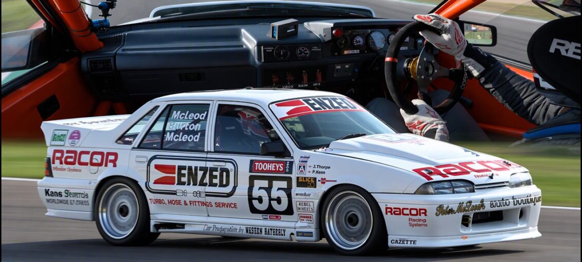 1990 Holden Commodore VL SS Group A touring car with a 5.0L V8 racing at Imola Classic 2026.