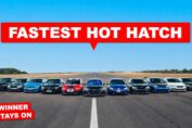 Tuned Audi, BMW, Volkswagen, SEAT, Mercedes-AMG, Ford, Vauxhall and Hyundai performance cars competing in a hot hatch drag race.